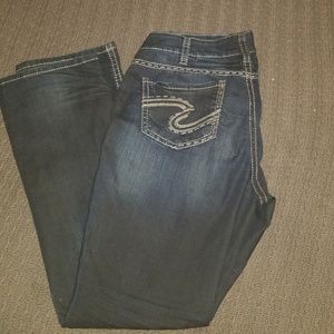 NEW Silver Dark Washed Suki Baby Boot Jean